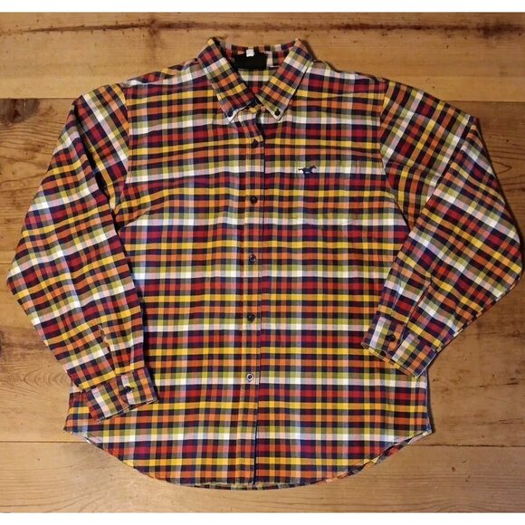 Roper Tops - Five Star by Roper Womens L Button Front Long Sleeve Shirt Bright Check Western